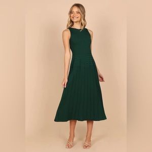 Petal and pup ribbed green dress